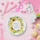 Assiettes En Carton Tournesol Jardin Mariage Douche Plaque en papier (Fête)