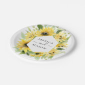 Assiettes En Carton Tournesol Jardin Mariage Douche Plaque en papier (Angle)