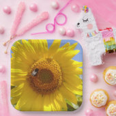 Assiettes En Carton Tournesol jaune (Fête)