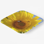 Assiettes En Carton Tournesol jaune (Angulaire)