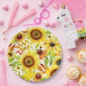 Assiettes En Carton Tournesol Mariage Thanksgiving Diner Plates (Fête)