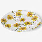 Assiettes En Carton Tournesol Personnaliser (Angle)