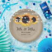 Assiettes En Carton Tournesol Rustique Burlap Mariage (Fête)