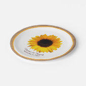 Assiettes En Carton Tournesol rustique et Mariage Burlap (Angle)