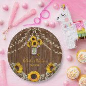 Assiettes En Carton Tournesol rustique et Mariage Mason Jar (Fête)