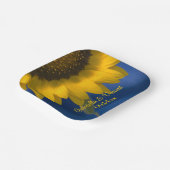 Assiettes En Carton Tournesol sur Mariage bleu (Angulaire)