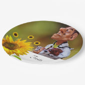 Assiettes En Carton Tournesol Vétérinaire Plaques en papier (Angle)