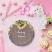 Assiettes En Carton Tournesols Rustique Pays Automne Inspiré (Fête)