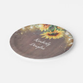 Assiettes En Carton Tournesols Rustique Pays Automne Inspiré (Angle)