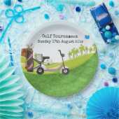 Assiettes En Carton Tournoi de golf avec vue sur le golf  (Fête)