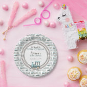 Assiettes En Carton Tous à bord du Baby shower bébé Express Train Boy (Fête)