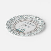 Assiettes En Carton Tous à bord du Baby shower bébé Express Train Boy (Angle)