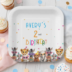 Assiettes En Carton Tous les fêtards sont invités ! Anniversaire au zo