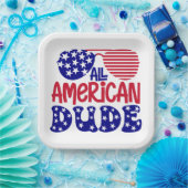 Assiettes En Carton Tous les mecs américains (Fête)