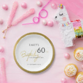 ASSIETTES EN CARTON TOUT ÂGE SIMPLE ÉLÉGANTE TYPOGRAPHIE OR ANNIVERSAI (Fête)