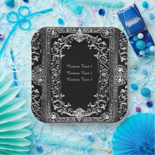 Assiettes En Carton Tout cadre en argent d'occasion (Fête)