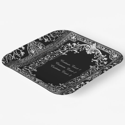 Assiettes En Carton Tout cadre en argent d'occasion (Angulaire)