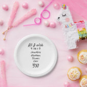 Assiettes En Carton Tout ce que je souhaite, c'est toi (Fête)