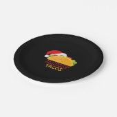Assiettes En Carton Tout Ce Que Je Veux Pour Noël C'Est Tacos Christma (Angle)