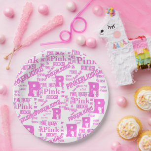 ASSIETTES EN CARTON TOUT EN ROSE