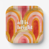 Assiettes En Carton Tout est Bright Whimsical Festin Noël (Recto)