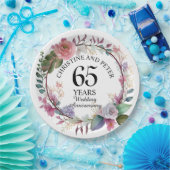 Assiettes En Carton Tout Mariage (65) Élégant Anniversaire Floral (Fête)