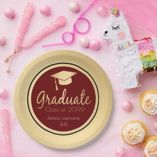 Assiettes En Carton Toute année d'or (Fête)