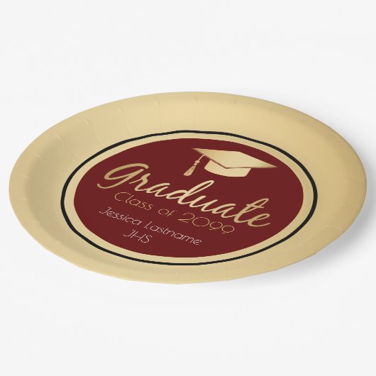 Assiettes En Carton Toute année d'or (Angle)