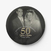 Assiettes En Carton Toute année Ensemble, Anniversaire Mariage Photo (Devant)