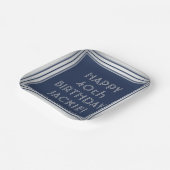 Assiettes En Carton TOUTE fête d'anniversaire Elégante Marine Bleu et  (Angulaire)