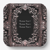 Assiettes En Carton Toute Occasion Rose Gold Frame (Recto)