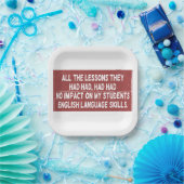 Assiettes En Carton Toutes les leçons qu'ils ont tirées n'ont eu aucun (Fête)