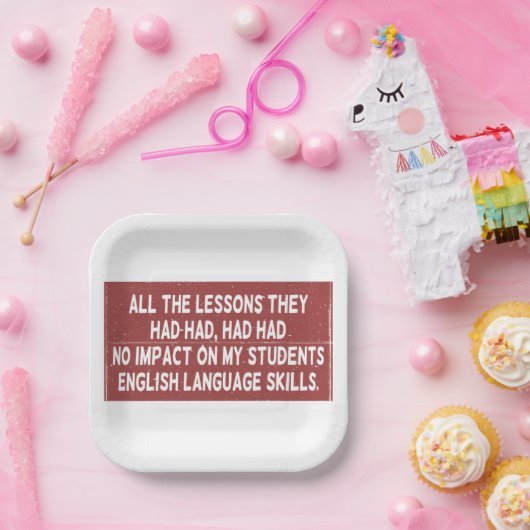 Assiettes En Carton Toutes les leçons qu'ils ont tirées n'ont eu aucun (Fête)