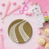 Assiettes En Carton Traces de pneus (Fête)