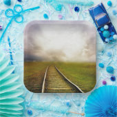 Assiettes En Carton Traces ferroviaires (Fête)