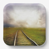 Assiettes En Carton Traces ferroviaires (Recto)