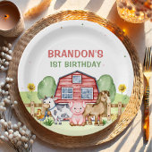 Assiettes En Carton Tracteur Animaux de ferme 1er anniversaire