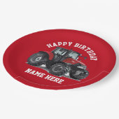 Assiettes En Carton Tracteur rouge Agriculture Plaques d'anniversaire (Angle)