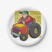 Assiettes En Carton Tracteur routier agricole (Devant)