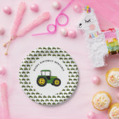 Assiettes En Carton Tracteur vert Anniversaire Plaques de papier perso (Fête)