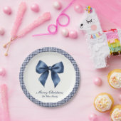 Assiettes En Carton Traditional Blue Knot Christmas (Fête)