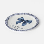 Assiettes En Carton Traditional Blue Knot Christmas (Angle)