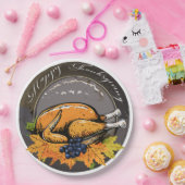Assiettes En Carton Traditional Thanksgiving Design (Fête)