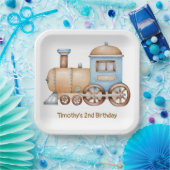 Assiettes En Carton Train  (Fête)