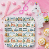 Assiettes En Carton Train  (Fête)