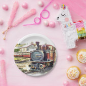 ASSIETTES EN CARTON TRAIN À VAPEUR (Fête)