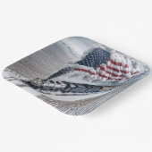 Assiettes En Carton Train américain de la liberté (Angulaire)