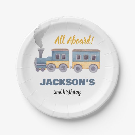 Assiettes En Carton Train Anniversaire Chugga Chugga Deux Chugga Deux (Devant)