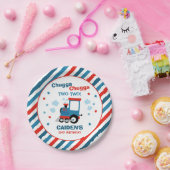 Assiettes En Carton Train Anniversaire Décor Chugga Chugga Deux Deux (Fête)