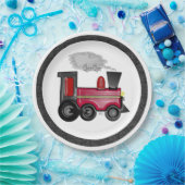 Assiettes En Carton Train Choo (Fête)